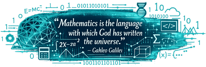 Mathematics themed neon artwork